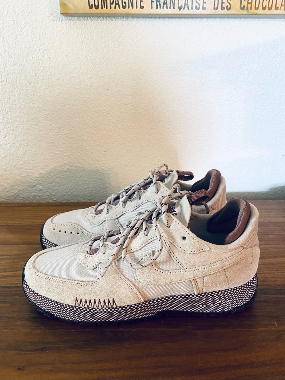 New Nike Air Force 1 Wild Sneakers Women’s 9 Platinum Violet Mauve Leather Suede - Picture 8 of 15